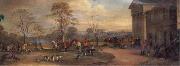 John Ferneley The Meet of the Quorn at Garendon Park oil painting artist